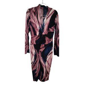 Fashion Nova Womens Long Sleeve Bodycon Dress With‎ Abstract Print Large Sexy